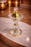 Al Ballur Crystal & Gold Stacked Table Incense Burner