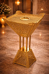 Al Dhahab Gold Filigree Floor Incense Burner