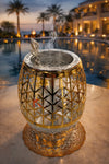 Al Farasha Gold & Silver Barrel Table Incense Burner