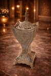 Al Fida Silver Engraved Hourglass Table Incense Burner