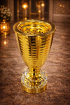 Al Kass Gold Hammered Chalice Table Incense Burner