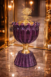 Al Nakhlah Amethyst Crystal Lotus Table Incense Burner
