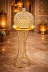 Al Qamar Gold Crystal Globe Floor Incense Burner