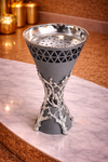 Athil Triangle Lattice Branch Table Incense Burner – Charcoal & Silver