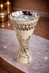 Athil Triangle Lattice Branch Table Incense Burner – Cream & Silver