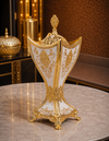 Durra White Pearl & Gold Arabesque Panel Table Incense Burner