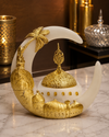 Hilal White & Gold Crescent Mosque Table Incense Burner