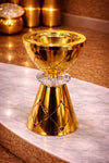 Majd Gold Crystal Waist Hourglass Table Incense Burner – Gold Diamond Cross