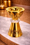 Majd Gold Crystal Waist Hourglass Table Incense Burner – Gold Engraved Diamond