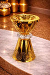 Majd Gold Crystal Waist Hourglass Table Incense Burner – Gold Scroll Arabesque