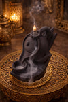 Raha Dark Clay Hand & Harmony Backflow Table Incense Burner
