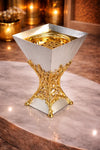 Rukn Square Branch Table Incense Burner – Silver & Gold Branch