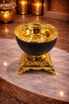 Samir Royal Bowl Table Incense Burner – Matte Black & Gold
