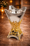 Shajar Open Branch Table Incense Burner – Silver & Gold Branch